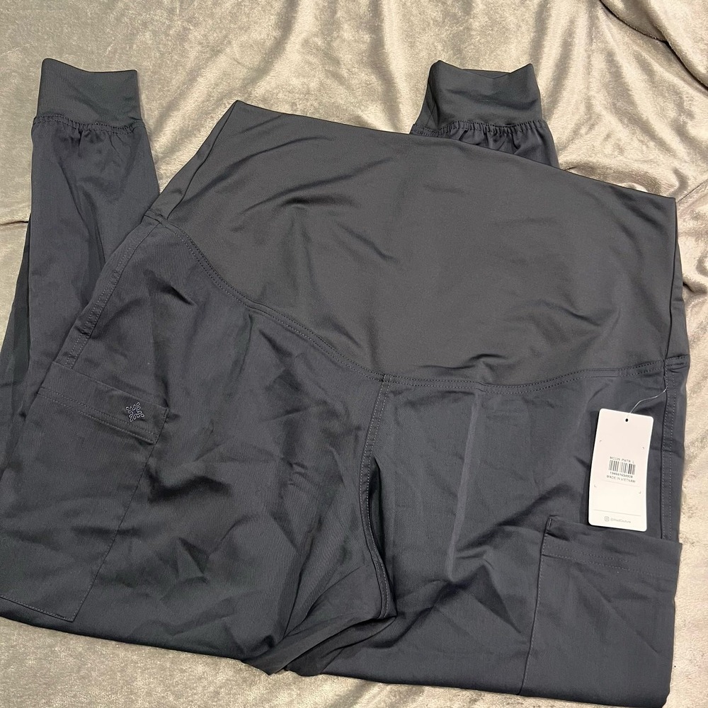 MedCouture Maternity Jogger Srub Pant Gray